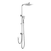 Piazza Square shower rail set 2 in 1 Double hose | Chrome
