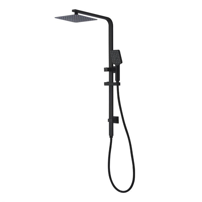 Black Square shower rail set 2 in 1