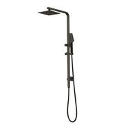 Gunmetal Grey Square shower rail set 2 in 1