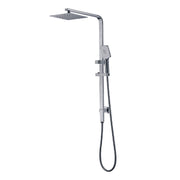 Brushed Nickel Square shower rail set 2 in 1
