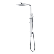 Chrome Square shower rail set 2 in 1