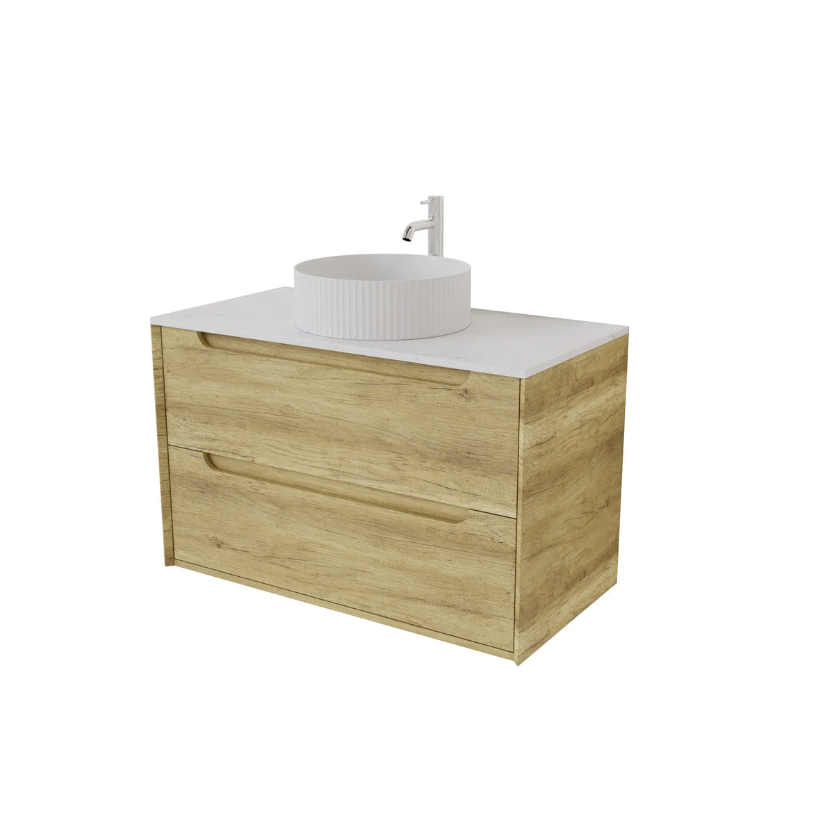 Brooklyn 900mm Ashwood Oak Wall Hung Vanity