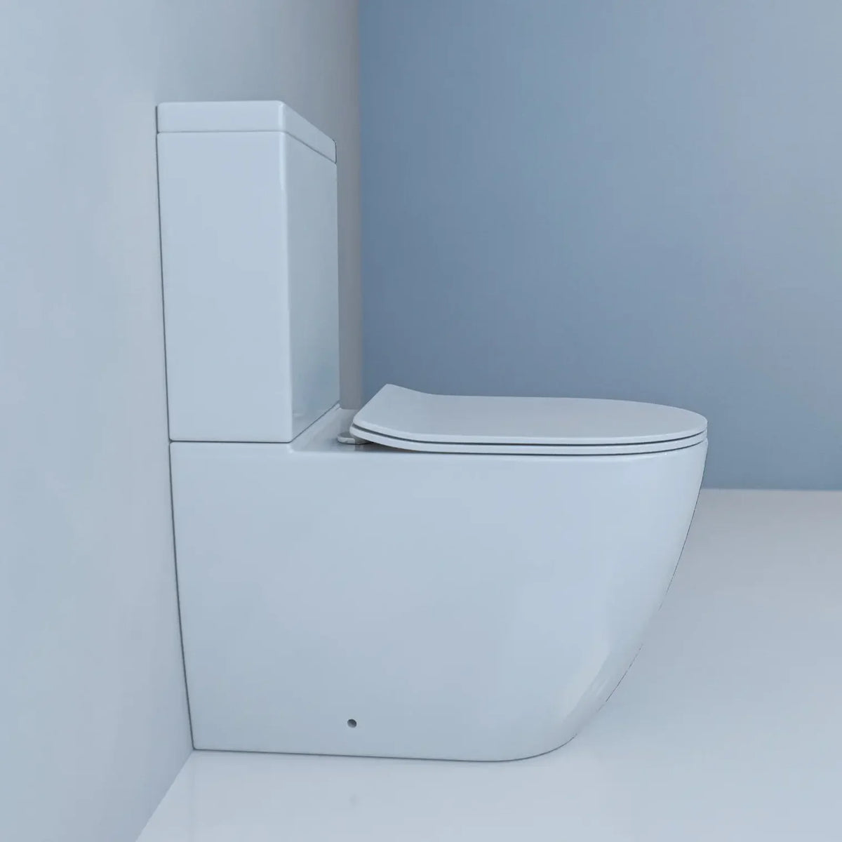 Brooks Tornado Rimless Quiet/Silent Flush Back To Wall Toilet Suite