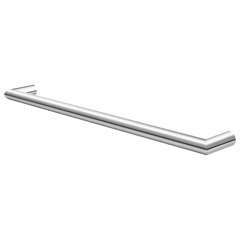 Round Horizontal Brushed Nickel Electric Heated Towel Rack Single Bar