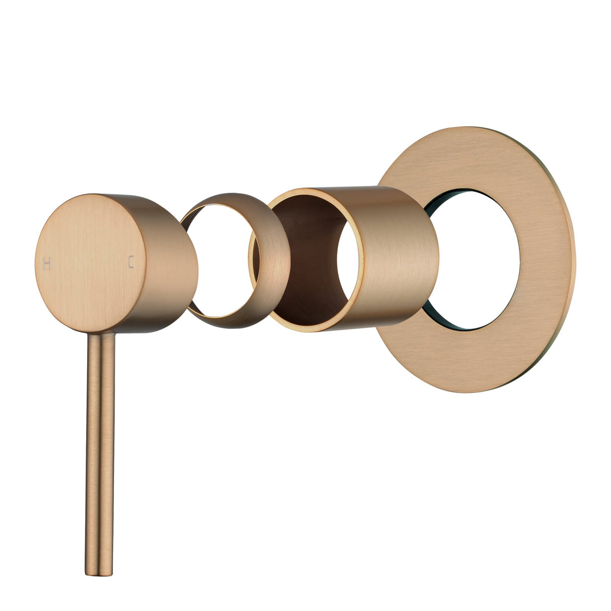LUCID PIN Brushed Copper Wall Mixer Trim Kit Only (match CLPM)