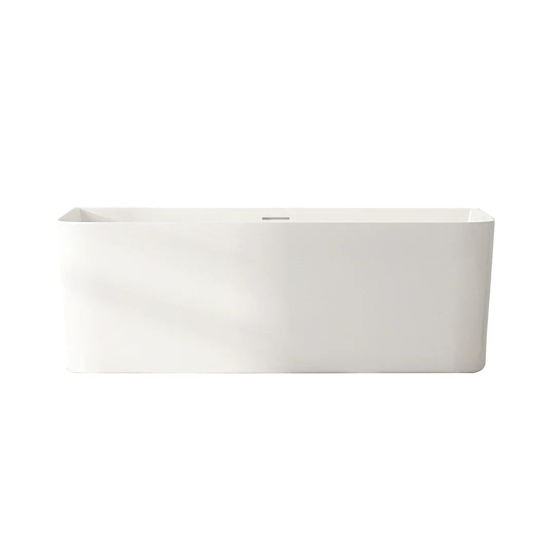 Bullion 1500mm Ultra Thin Back to Wall Bathtub - Gloss White