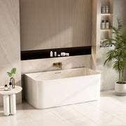 Bullion 1500mm Ultra Thin Back to Wall Bathtub - Gloss White