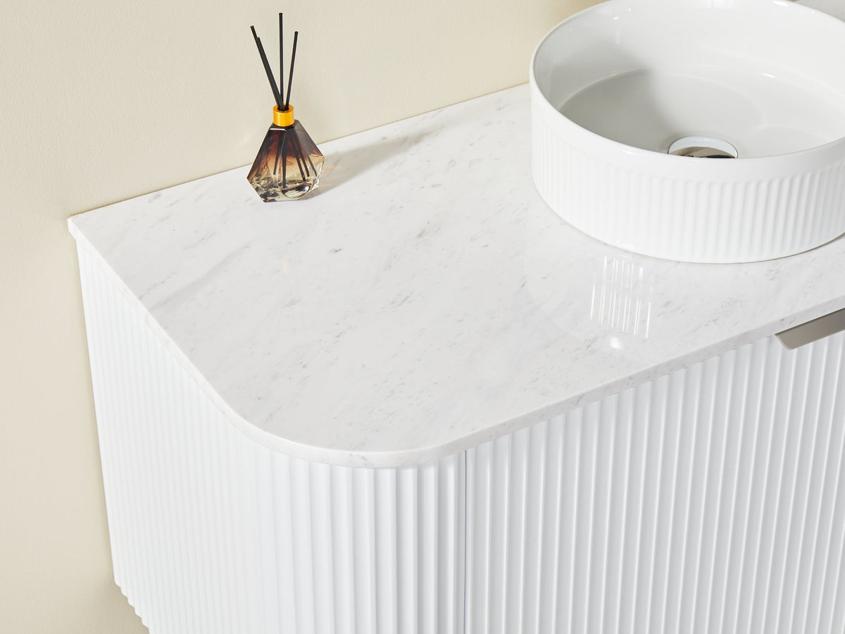Avalon 1200mm Matte White Single bowl Wallhung PVC Cabinet