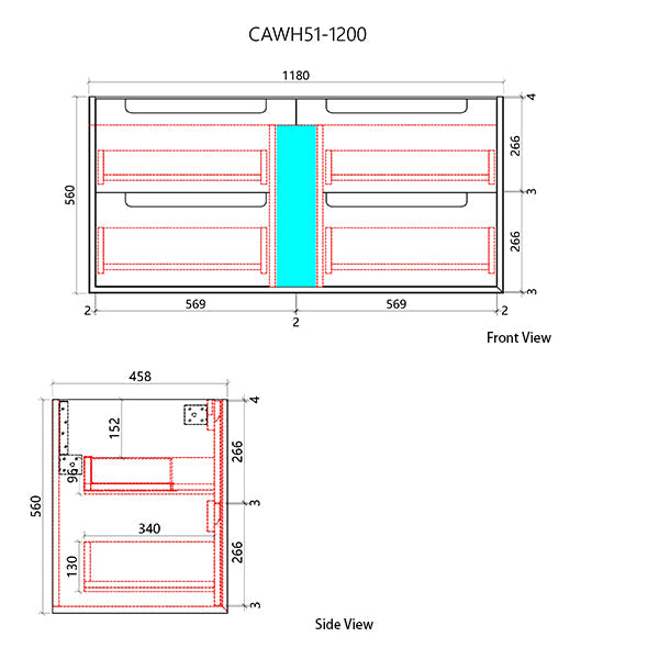 Moreno 1200mm Wall Hung