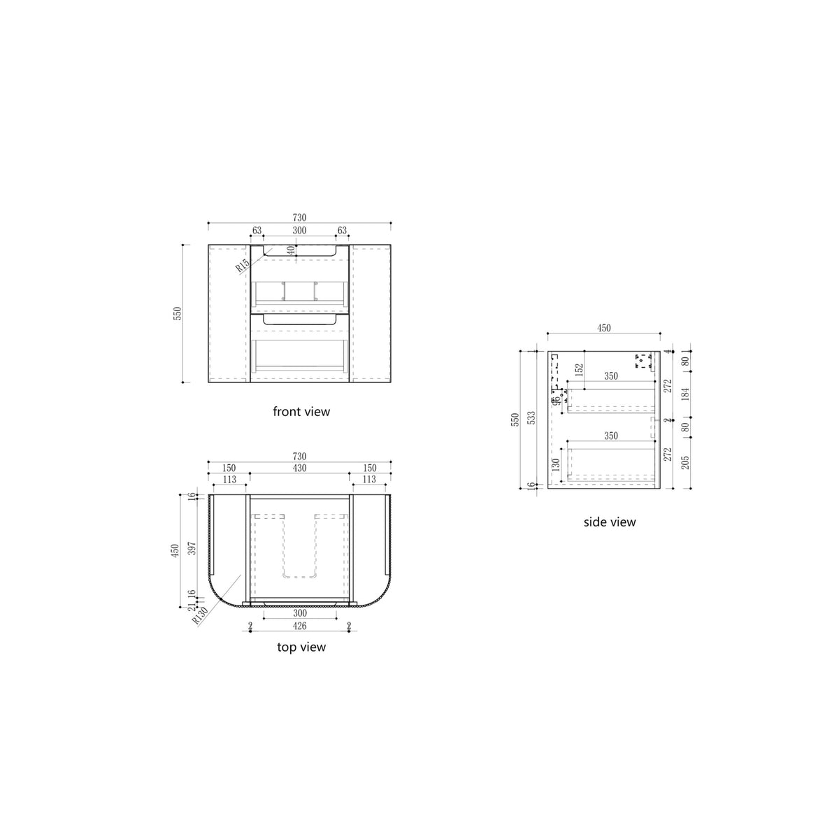 Varcelli 750mm Tier Wall Hung Vanity