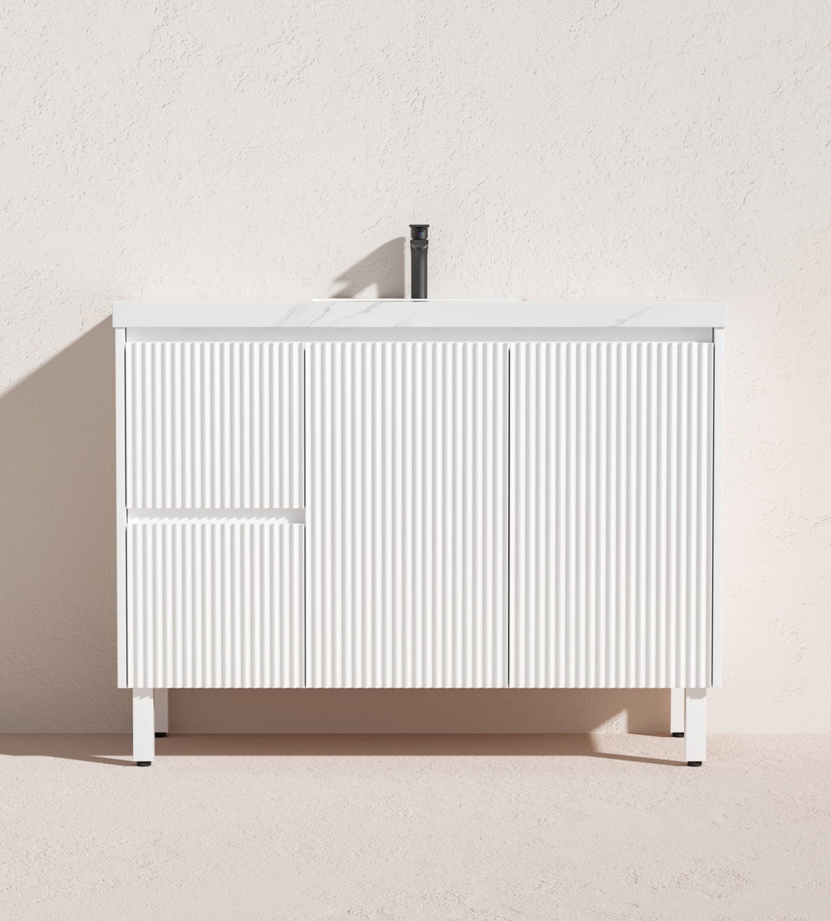 Brighton 1200mm Matte White Floor PVC Cabinet