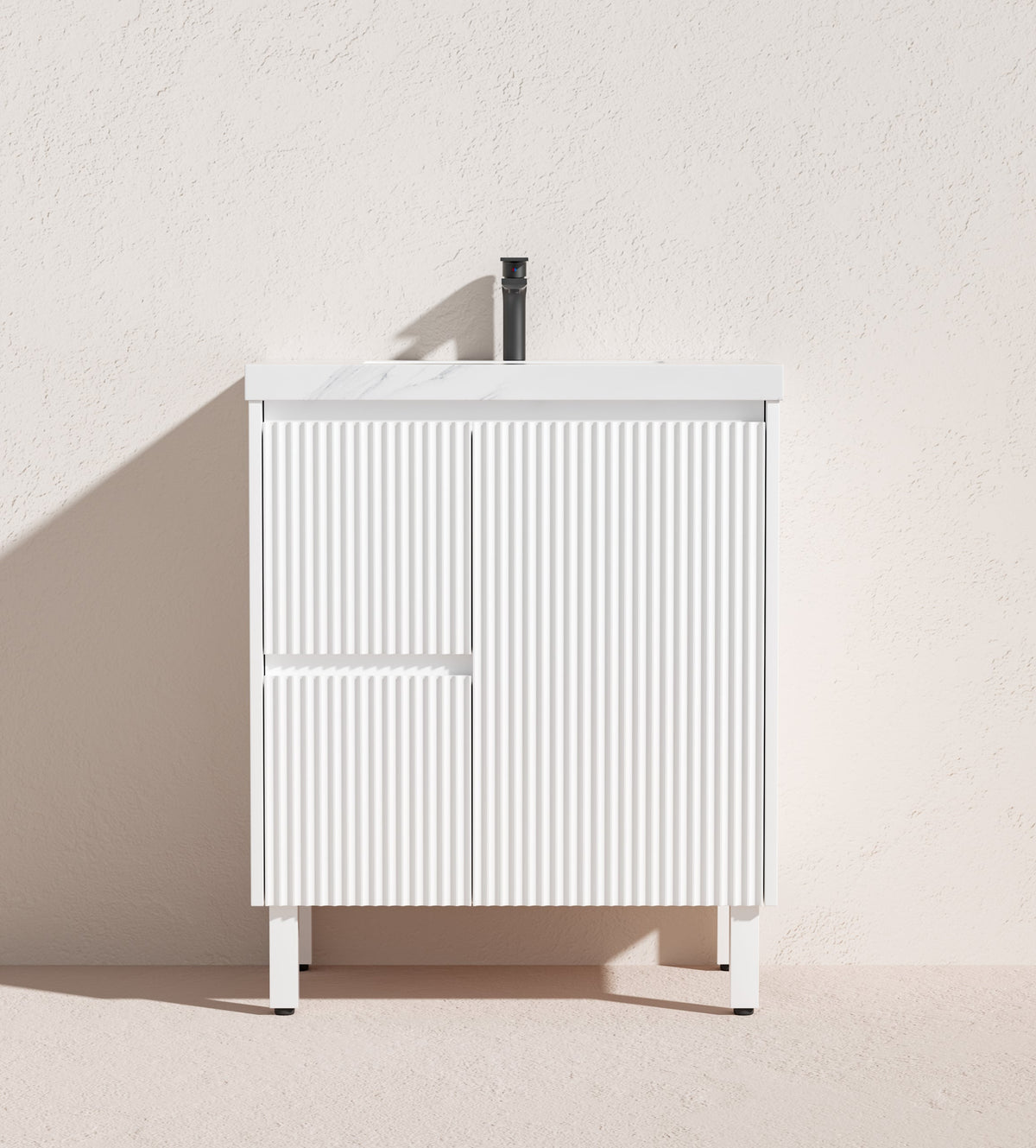 Brighton 750mm Matte White Floor PVC Cabinet