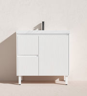 Brighton 900mm Matte White Floor PVC Cabinet