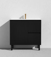 Brighton 900mm Matte Black Floor PVC Cabinet