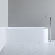 Casey 1500mm Left Corner Fit Matte White Freestanding Bath Tub
