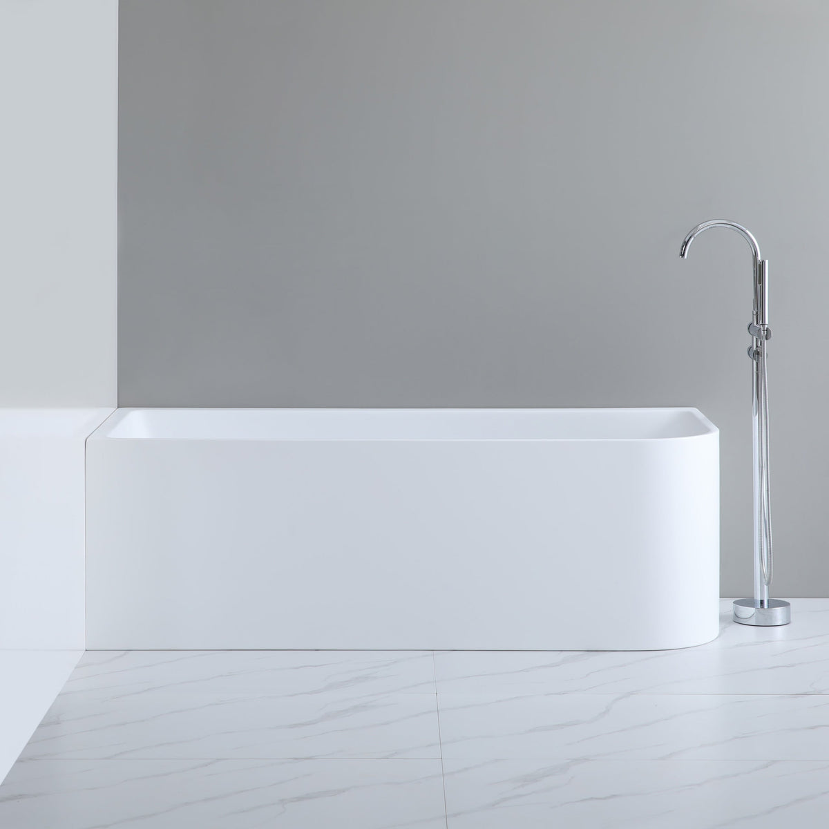 Casey 1500mm Left Corner Fit 510mm High Freestanding Bath Tub