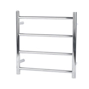 Chrome Round Heated Towel Rack 4 Bars