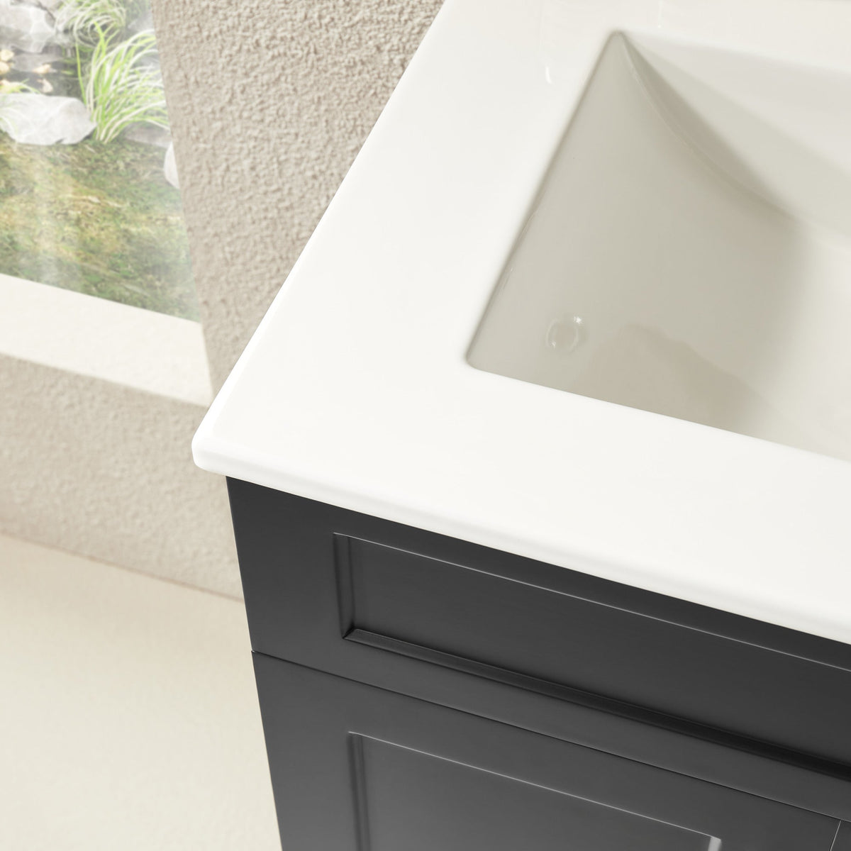 Harrington Hampton 600mm Matte Black Single Bowl PVC Vanity
