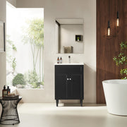 Harrington Hampton 600mm Matte Black Single Bowl PVC Vanity