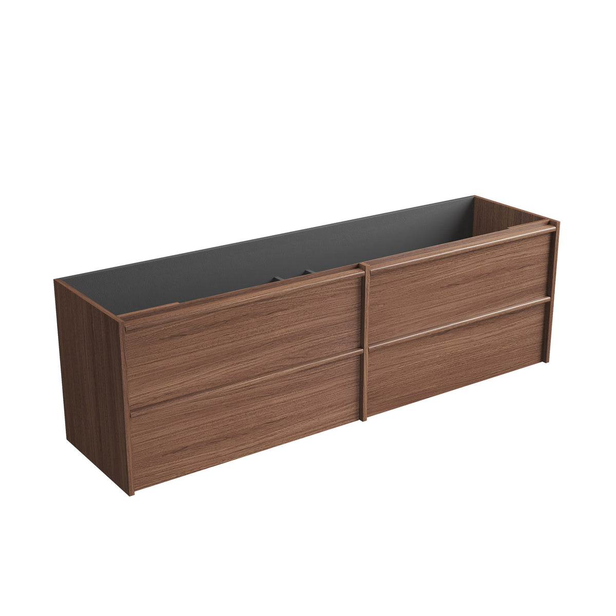 Aulic | 1800mm Venetta Walnut Framed Wall Hung Vanity