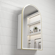 Brushed Gold Framed Canterbury LED Shaving Cabinet