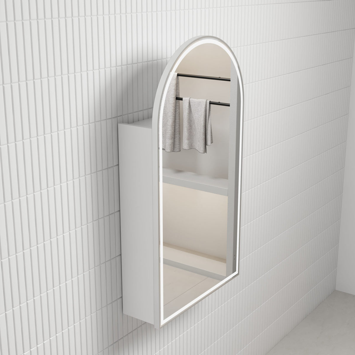 Matte White Canterbury LED Shaving Cabinet