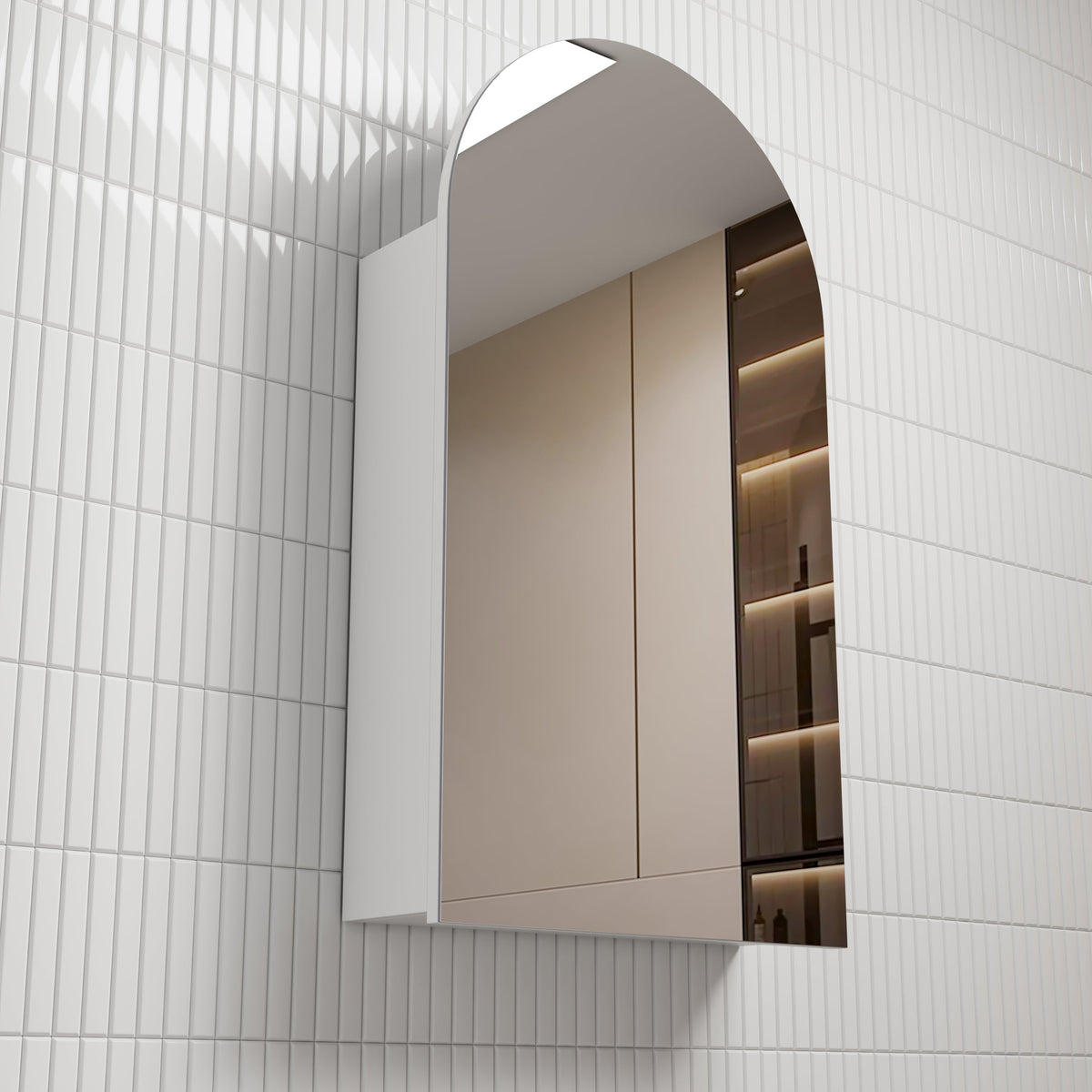 Matte White Canterbury Shaving Cabinet