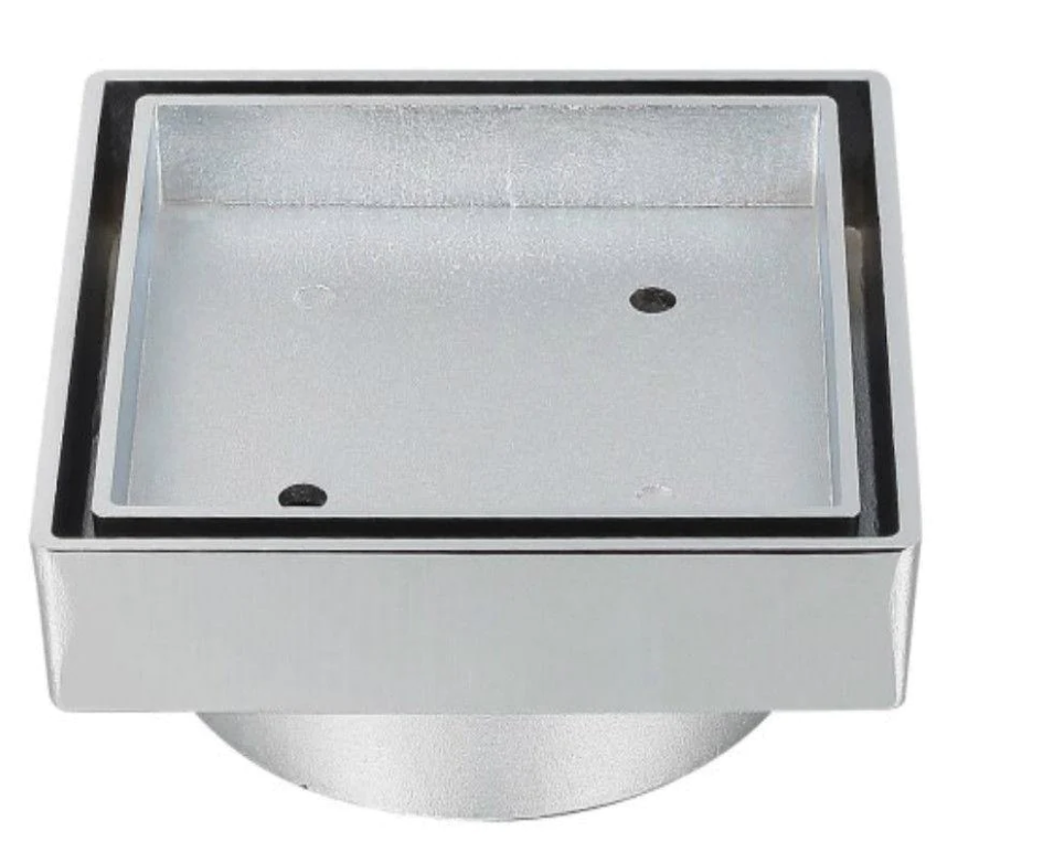 100mm Chrome Tile Insert Smart Floor Waste