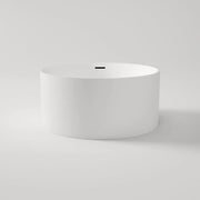 Como Round 1280mm Freestanding Bathtub Matte White Over-Flow