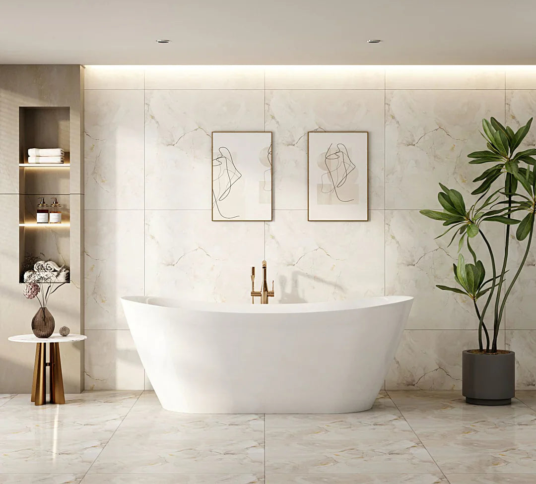 1500mm/1700mm Disney Ultra-Thin Freestanding Bathtub - Gloss White