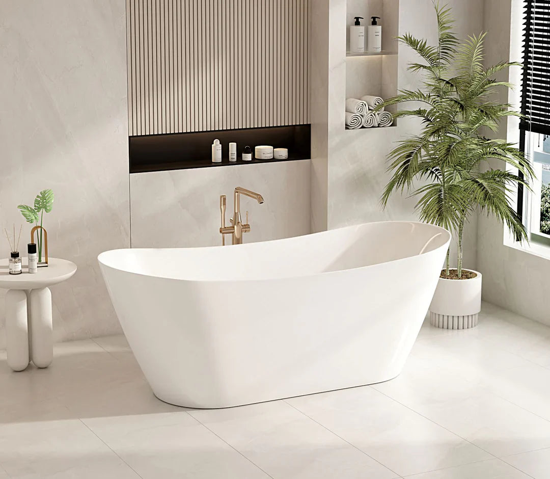 1500mm/1700mm Disney Ultra-Thin Freestanding Bathtub - Gloss White