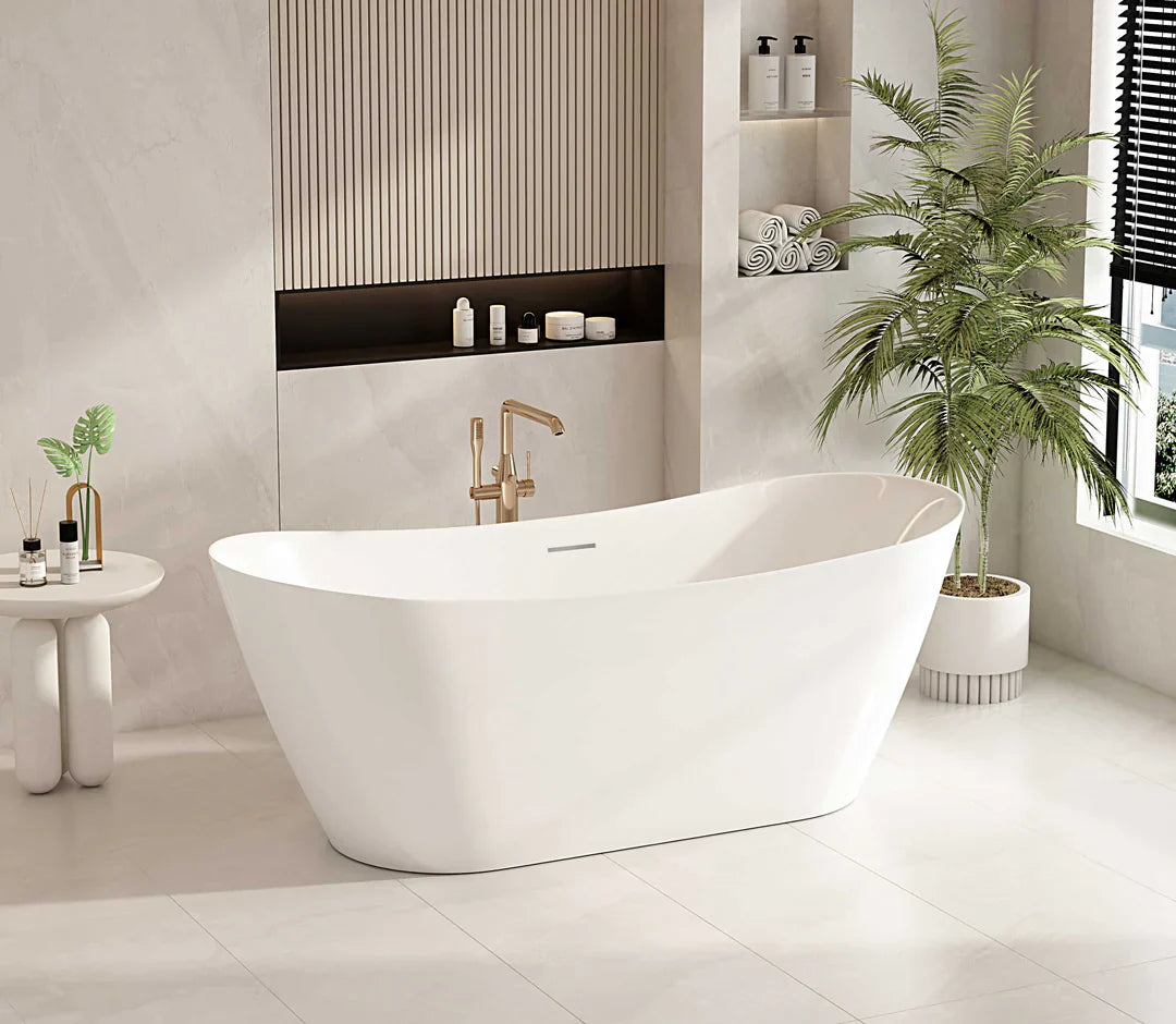 1500mm/1700mm Disney Ultra-Thin Freestanding Bathtub - Gloss White