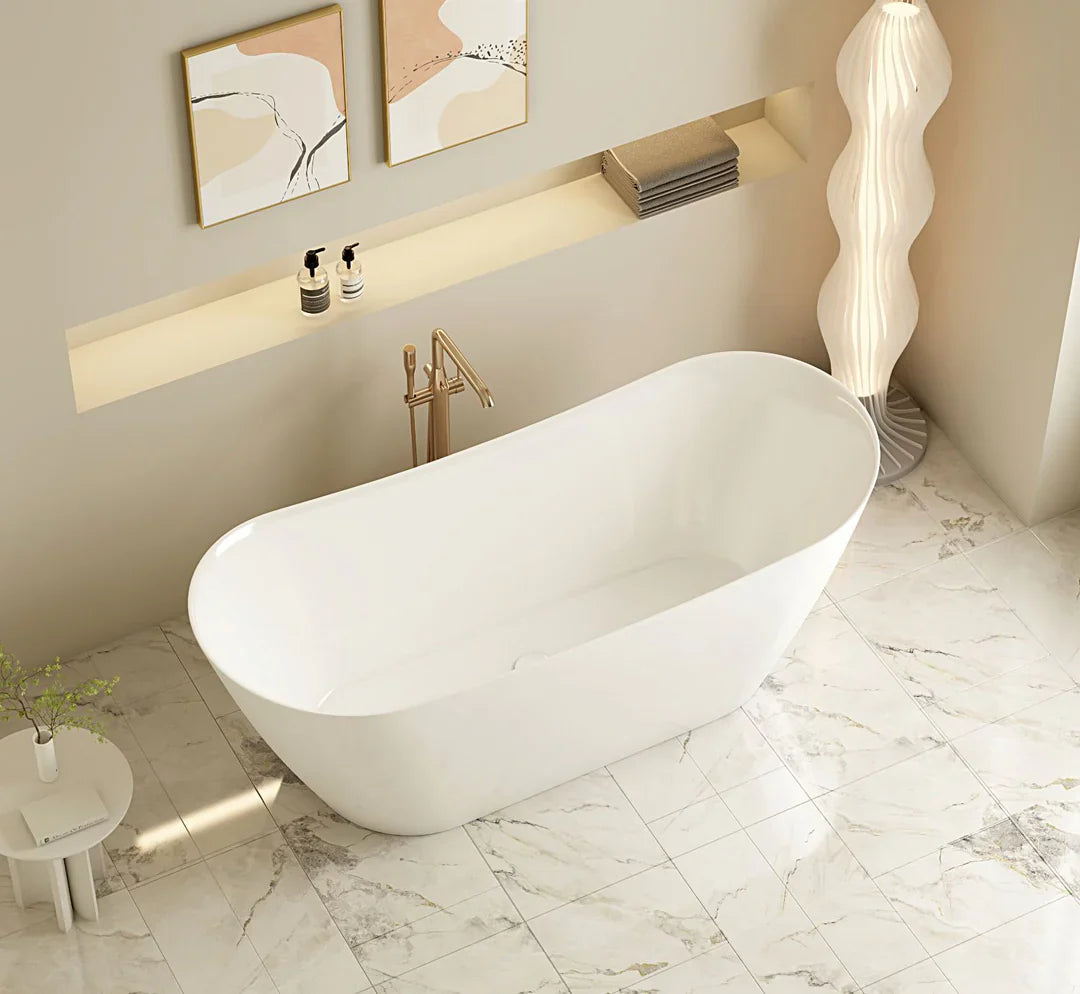 1500mm/1700mm Disney Ultra-Thin Freestanding Bathtub - Gloss White