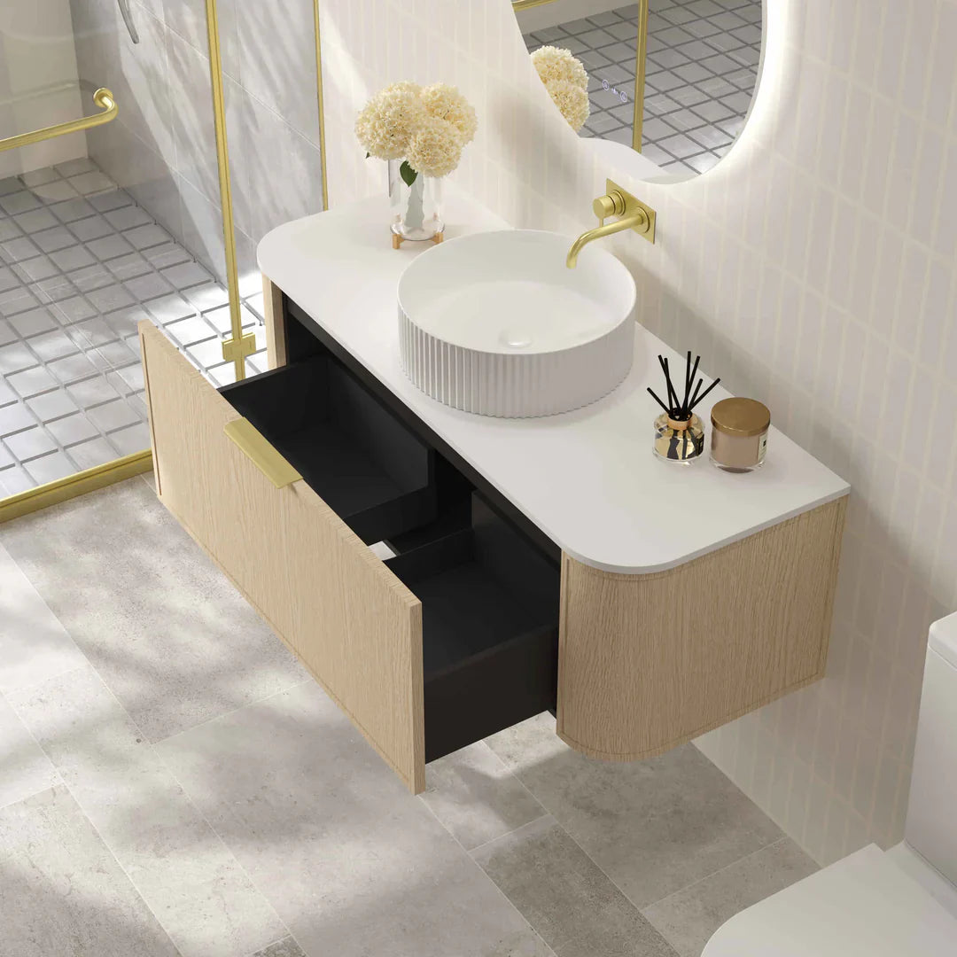 Elva 1200mm Wall-Hung Cabinet - Natural Oak