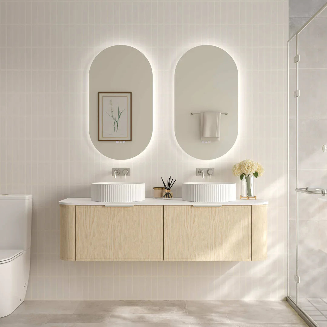 Elva 1500mm Wall-Hung Cabinet - Natural Oak