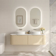Elva 1500mm Wall-Hung Cabinet - Natural Oak