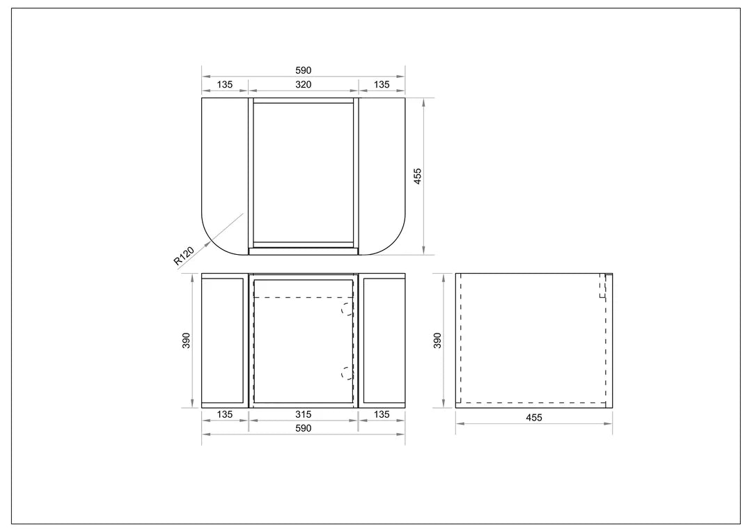 Elva 600mm Wall-Hung Cabinet - Natural Oak