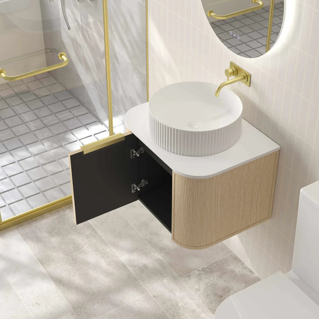 Elva 600mm Wall-Hung Cabinet - Natural Oak