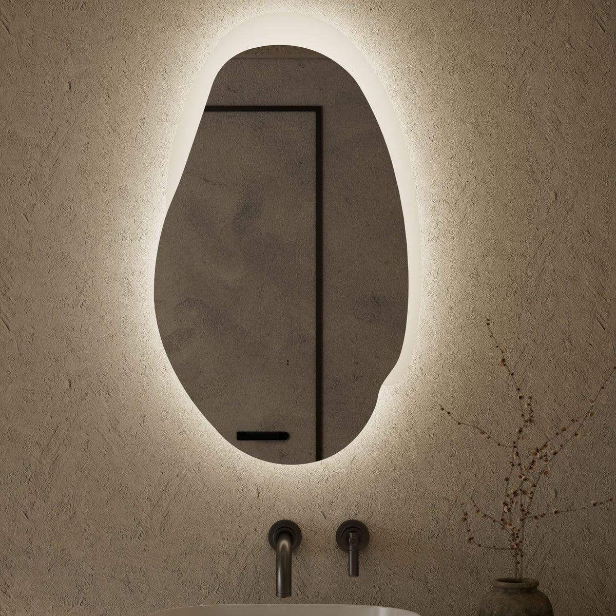 Evanston 530mm Frameless With Frosted Frame Back Lit LED Mirror