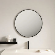 Matte Black Framed 900mm Round Mirror
