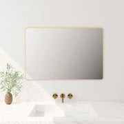 Brushed Gold Aluminum Framed 1200x750mm Rectangular Mirror