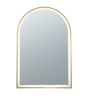 Aura 600×900mm Touchless LED Arched Mirror Gun Metal Frame