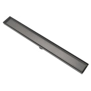 1800mm Gun Metal DIY Tile Insert 304 Smart Linear Waste Drain No Outlet