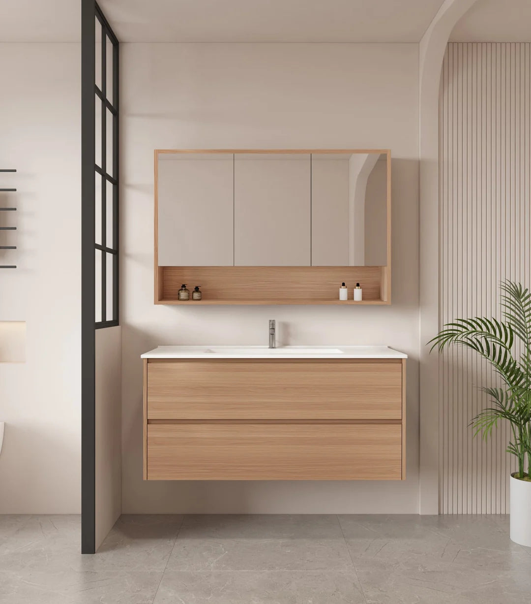 HERA 1200mm Wall-Hung Vanity - Elegant Oak