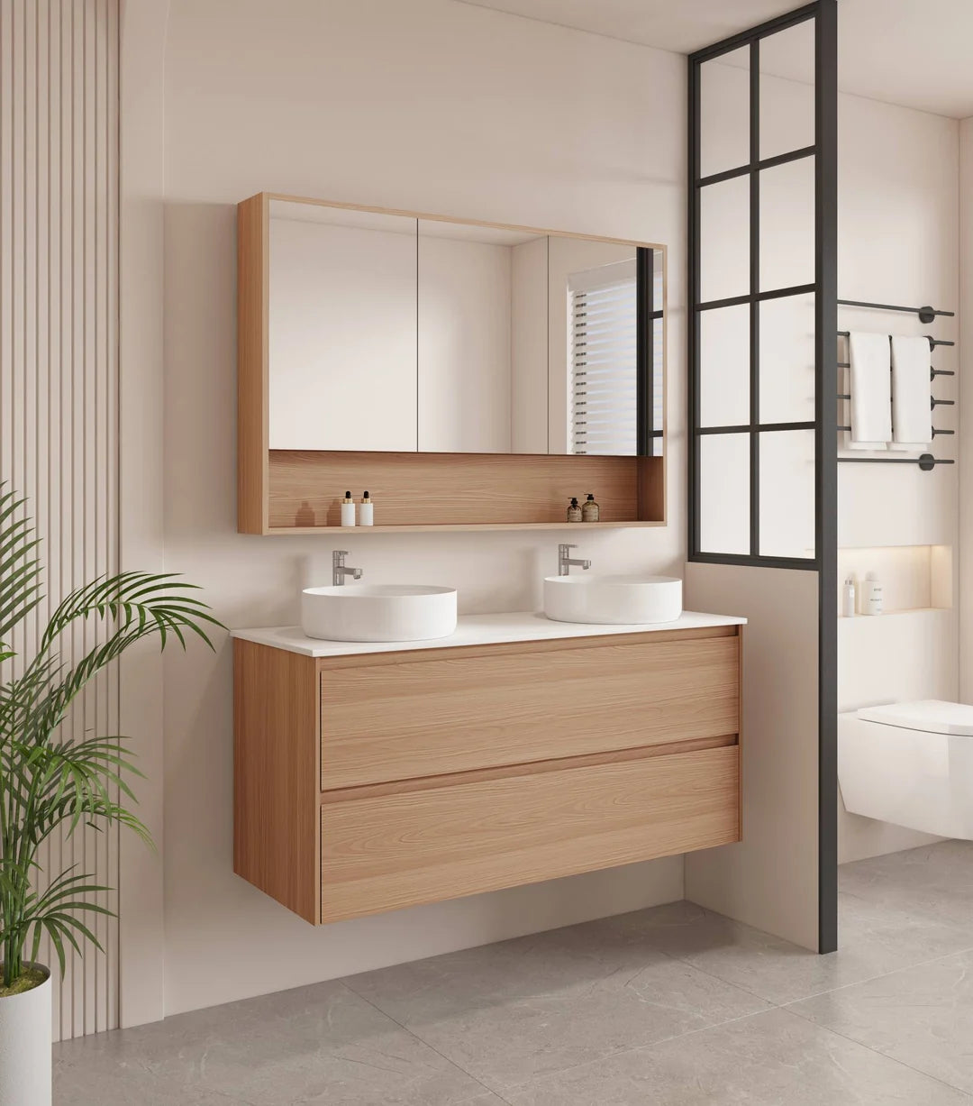 HERA 1200mm Wall-Hung Vanity - Elegant Oak