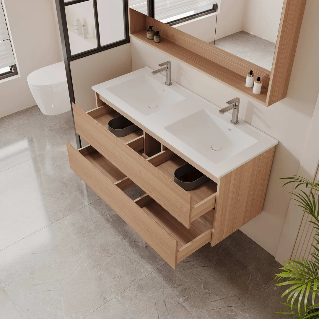 HERA 1200mm Wall-Hung Vanity - Elegant Oak