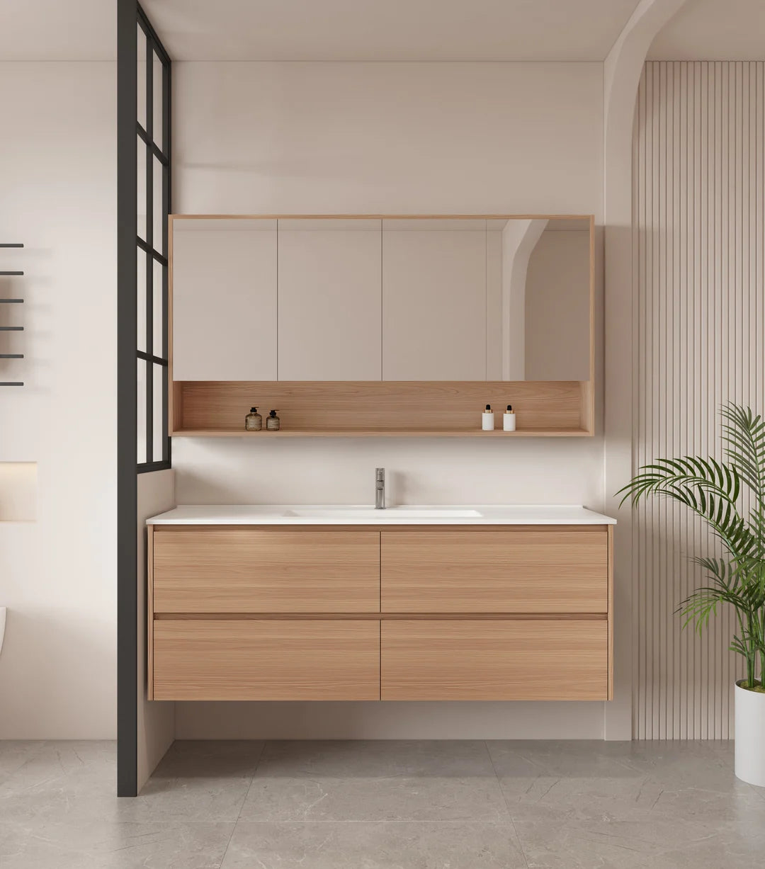 HERA 1500mm Wall-Hung Vanity - Elegant Oak