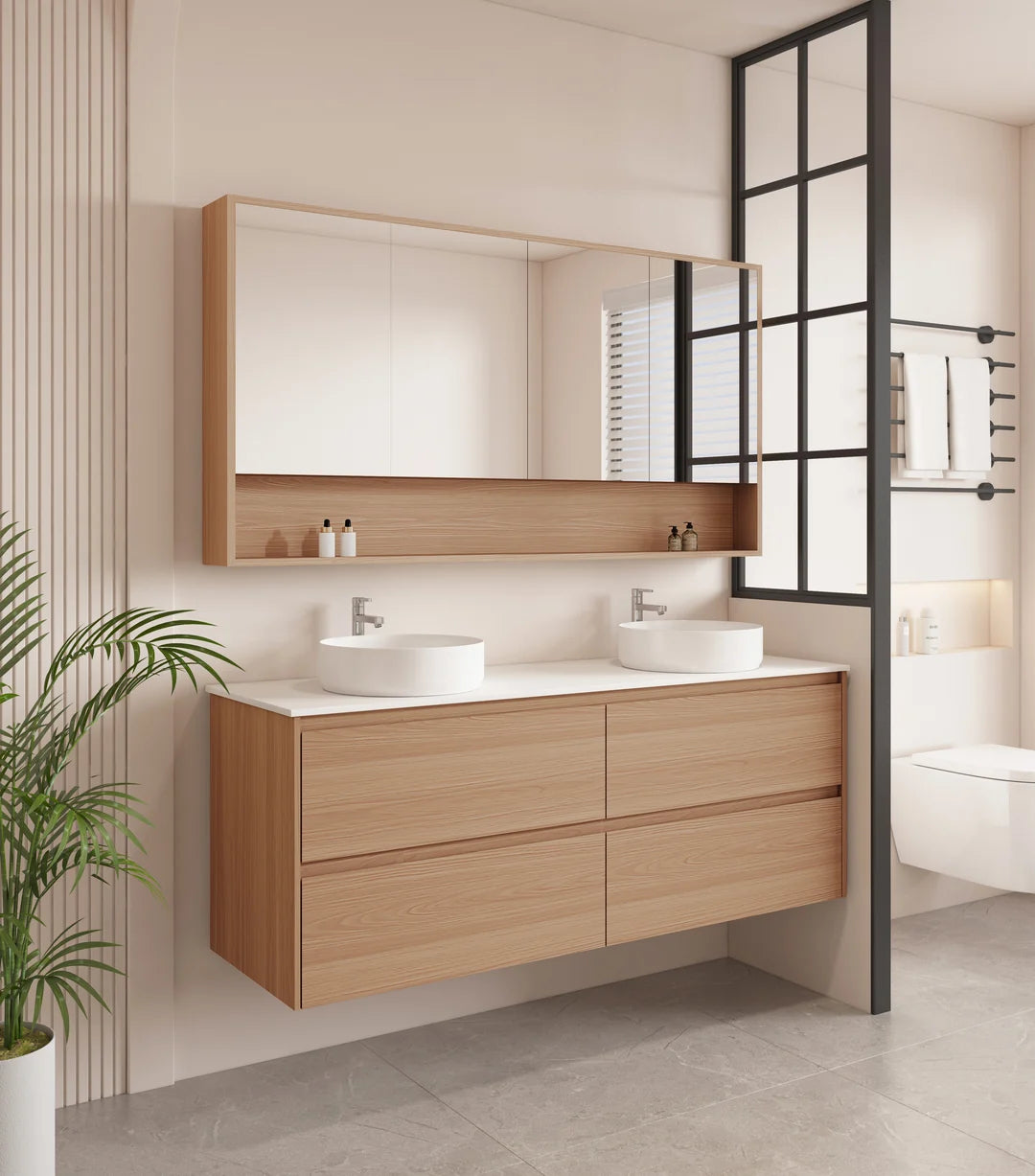 HERA 1500mm Wall-Hung Vanity - Elegant Oak