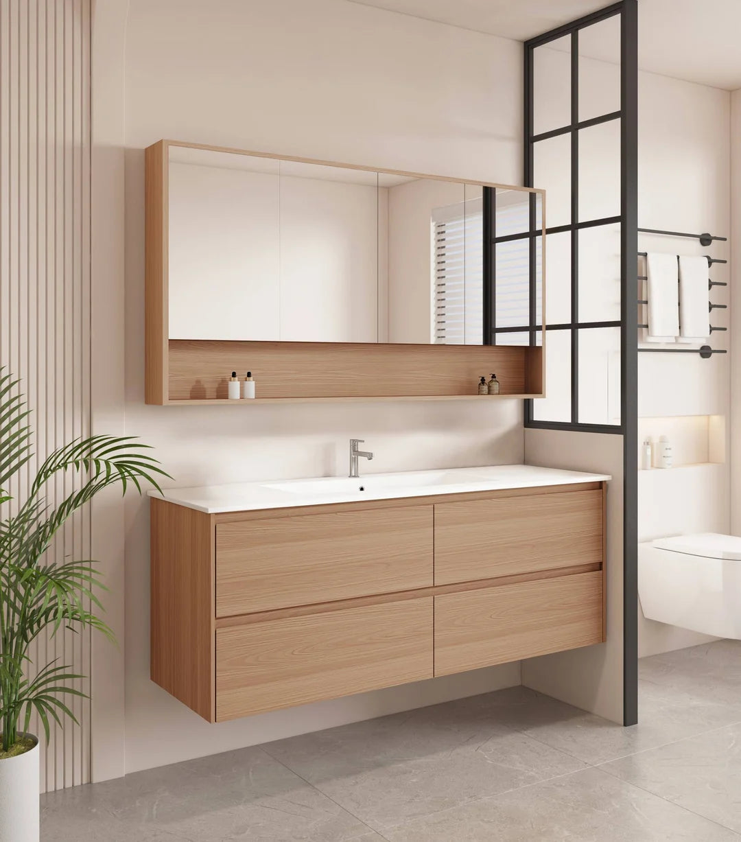 HERA 1500mm Wall-Hung Vanity - Elegant Oak