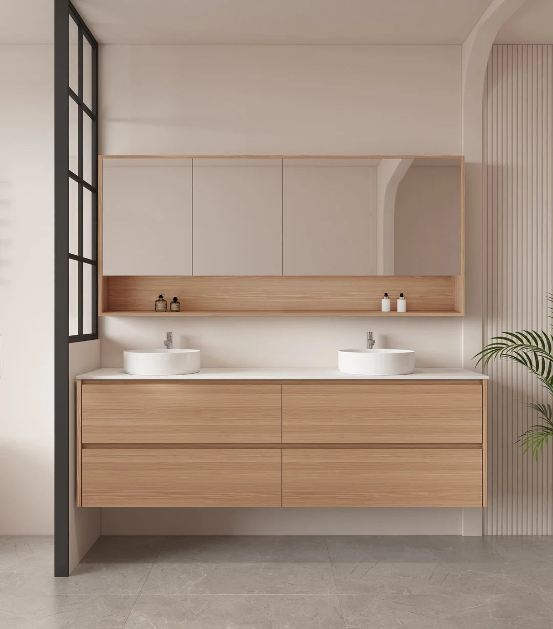 HERA 1800mm Wall-Hung Vanity - Elegant Oak
